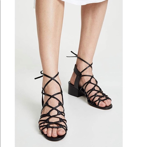 VINCE Beaumont Strappy Sandals- Black- 6.5